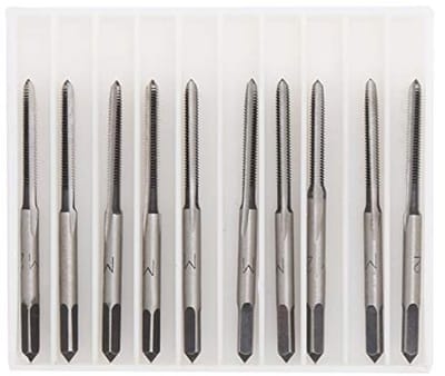 Dailygoods- Tapset M2 - Koolstofstaal - Handmatige Rechte Groeven - 10 Stuks - Slagvast - Hittebehandeld - Draadkronen