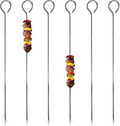 Grillspiesen Edelstaal 23,5 cm 6 stuks - Barbecuespiezen - Kebab - Grill - Bbq - Barbecue Spiezen - Sjasliekspiesen