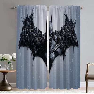 Vleermuizen Man Gordijnen voor Slaapkamer Halloween Decoratie Elegante Kamergordijnen 2 Stuks Scheidingsverduisterende Gordijn Shades Woonkind W50xH70cmx2pcs-CL