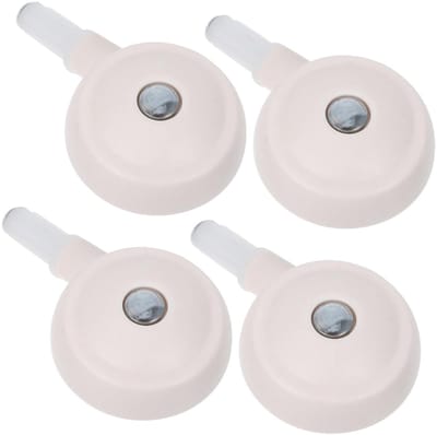 Babysitwielset - Universele Wielen - Kinderwagen Onderhoud - Stille Draaibare Wielen - 4 Stuks - Wit