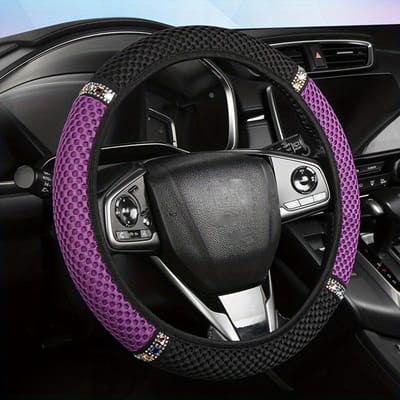 Universele Auto Stuurhoes, Kunstleer, Antislip, Ademend, Zweetbestendig, Eenvoudige Installatie, Duurzaam, Comfortabele Rijervaring