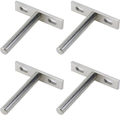 Daity 4-pack - zwevende plankbeugels - 3 inch blinde plankbeugels - doe-het - zelfproject onzichtbare ophangbeugels