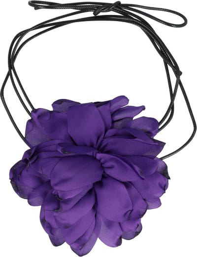 Haarsoires Haarband Bloem - Veter - Striklint - Paars - Haaraccessoire met Bloemen - Bloemenaccessoire voor Dames & Meisjes