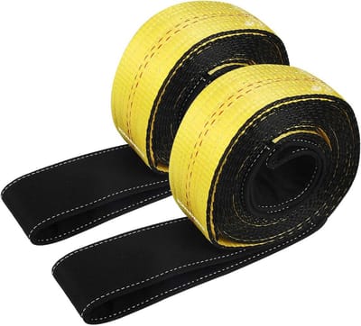 Hijsbanden Set - Tilband Riemen - Zwaar Tillen - Hoge Capaciteit - 7.5cm 1.8m - Geel Zwart