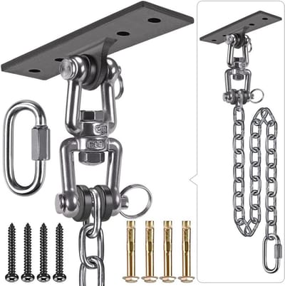Hangende kits voor schommelstoelen en hangmatten - Zware schommelhanger met ketting, 600 lbs capaciteit, eenvoudig te installeren voor binnen en buiten