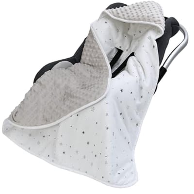 Dubbelzijdige Wikkeldeken voor Babyschaal - 90 x 90 cm - 100% Katoen, Geschikt voor Kinderwagen, Buggy en Autostoeltje