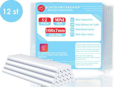 Lijmpistool Vullingen - 7mm x 100mm Lijmpatronen - Set van 12 Universele Lijmsticks voor Lijmpistool - Ideaal voor Knutselen en Reparaties