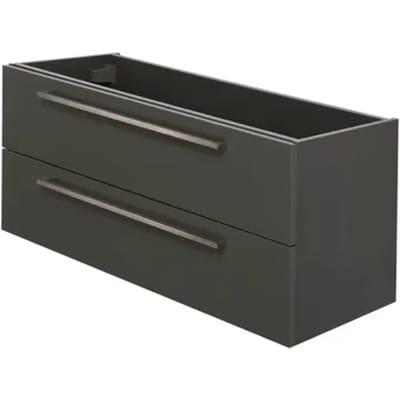 Aquazuro Wastafelonderkast Arezzo 37cm - Donkergrijs - Met 2 Lades - 37,6x119,2x45cm