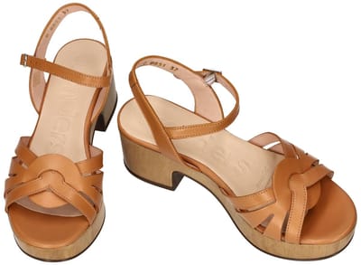 Wonders -Dames - camel - sandalen - maat 38