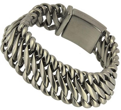 Bukovsky - Geborstelde Stalen Mannen Armband - "Elegance Small" - 22 cm - Zilverkleurig - Gematteerd - Brush - Edelstaal - 316L Stainless Steel