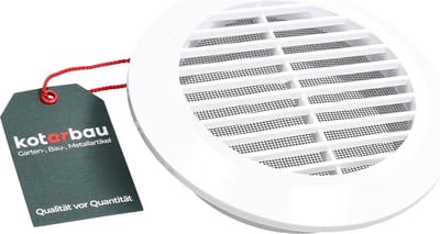 Rond Ventilatierooster 125 mm met Insectengaas en Lamellen voor Ventilatie