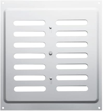 Aluminium ventilatierooster met schuifvergrendeling (260 x 240 mm)