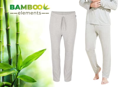 Bamboe Pyjama Broek Heren - Grijs - Maat M - Pyama Heren Volwassenen - Loungebroek Heren Pyjama Volwassen