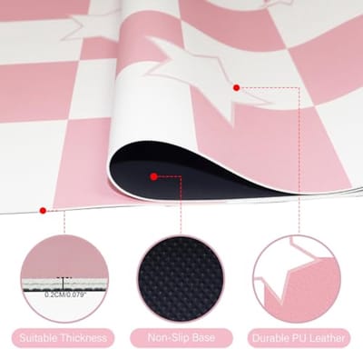 Leren Antislip Bureaumat - Waterdichte Grote Desktop Mousepad 90 x 40 CM