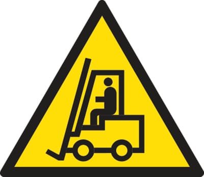 Heftruck sticker 150x150 mm - vinyl - ISO 7010 W014