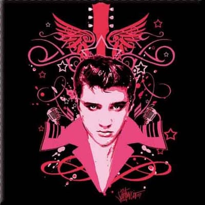 Elvis Presley - Let's Face It - Koelkast magneet - 7.5 x 7.5 cm