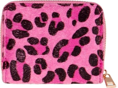 Portemonnee roze met wildlife print