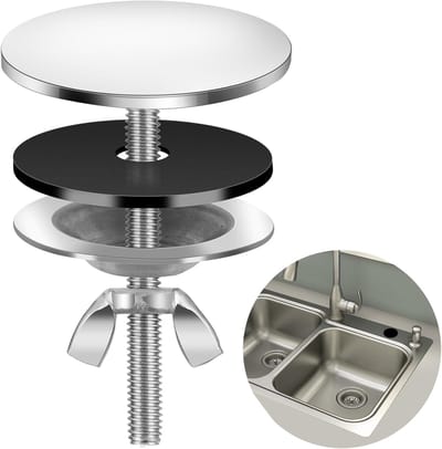 roestvrijstalen kraan gatdekking, 5 cm lekvrije kraan gatstop, keuken gatdekking spoelbak, goede afdichting kraan gatdekking, voor spuilekkage keuken badkamer