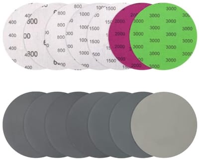 70 Stuks 125mm Schuurpapier Klittenband voor Nat en Droog Schuren - Ronde Schuurschijven met Diverse Korrelgroottes