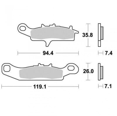 Plaquette frein Vesrah pour quad Kawasaki 450 Kfx R 2008 à 2014 AVD VD442JL Neuf