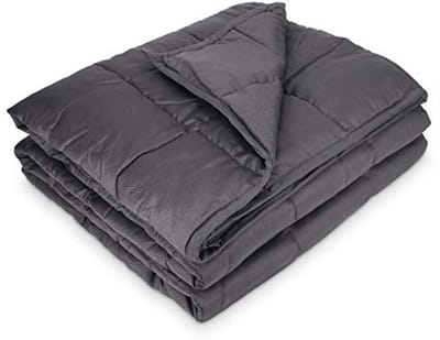 Navaris weighted blanket - 100% cotton - Weighted blanket - Weighted blanket for adults - 135 x 200 cm - 8.8 kilos - Calming blanket in grey