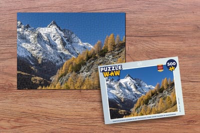 Puzzel Herfstkleurige dennen in het Nationaal park Hohe Tauern in Oostenrijk - Legpuzzel - Puzzel 500 stukjes