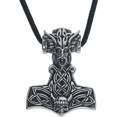 etnox Thor's Hammer Unisex Halsketting - zilverkleurig - Standard