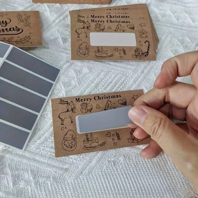 VANDAAG VERZONDEN - Kerst Kraskaarten - 10 Stuks - Naamkaartjes - Naambordjes - Kerstdiner - Tafeldecoratie - Cadeauverpakking Kerst - Tafeldecoratie - Kaarten Kaartjes Kerstkaarten
