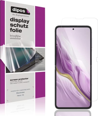 dipos – 4x Beschermfolie geschikt voor Blackview Hero 10 Buitenkant | Krasbestendige & heldere Screenprotector Ultra-Thin
