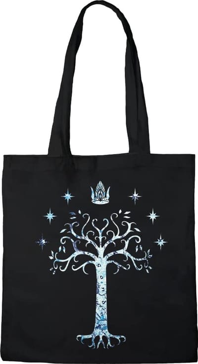Tote Bag - The Tree - Zwart - 38x42 cm - Stevige Draagtas