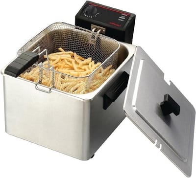 Friteuse 8 Liter - Elektrische Frituurpan - Lekker Eten - Roestvrij Staal - 3000 Watt - Zilver