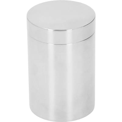Theeblik Verdikt Rond Gladde Rand Robuust 304 Roestvrij Staal Thee Blik voor Luchtdichte Opslag L(for 6.5-9kg) white