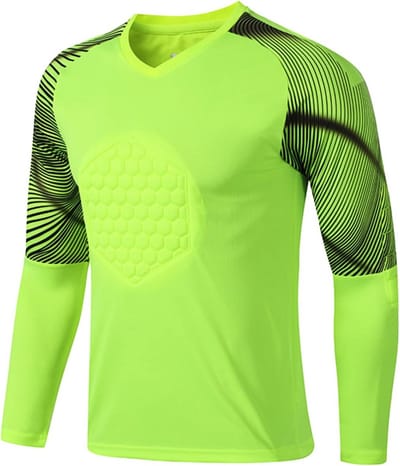 Voetbal Keepersshirt met Beschermende Vulling Lange Mouwen