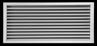 Privacy Air Grille 24" x 12" - V-vormige lamellen voor optimale zichtbescherming