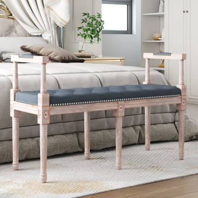 vidaXL - Bankje - 110x40x70 - cm - fluweel - donkergrijs