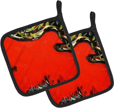 Pannenlappen - Ovenwanten Keuken - Keuken Beschermen - Hittebestendige Voering - 7.5x7.5 Inch - Multicolor