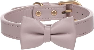 Flamingo - Hond Halsband met strik Nela Violet S / M 31-39cm 20mm