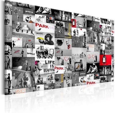 Schilderij - Street Art: Banksy