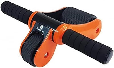 AB Roller Buiktrainer voor Volwassenen - Driehoekig Design en Breder Achterwiel voor Meer Stabiliteit - Oranje en Zwart