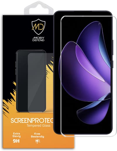 MobyDefend Screenprotector - Geschikt voor Oppo Reno13 - Case-Friendly Screensaver - Gehard Glas