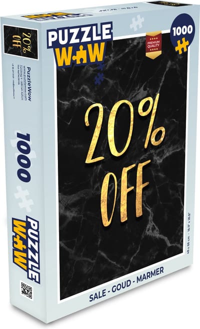 Puzzel Sale - Goud - Marmer print - Legpuzzel - Puzzel 1000 stukjes volwassenen