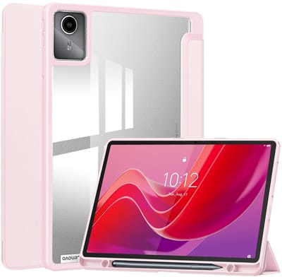 EtuiTab - Clear Pencil Etui - Transparant - Met Rysikhouder - Voor Lenovo Tab M11/K11/K11E
