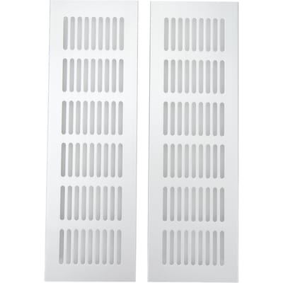 Ventilatierooster Warmteafvoer Aluminiumlegering Zilver Rechthoekig Ventilatie Rooster Afdekking voor Kast Kast RV Camper 80*250mm
