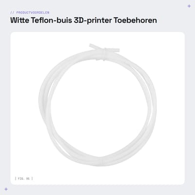 Dailygoods- Teflon-buis 1,5/2 M - PTFE Bowden-buis - 1,75-gloeidraad - 2,0 Mm ID - 4,0 Mm OD - Geschikt voor 3D-printers - 3D-printerbuis