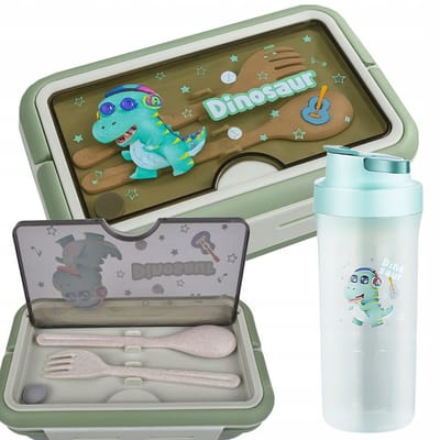 Pingyang Rongrong - Lunchbox Set - Bidon - Groene - 1,1L