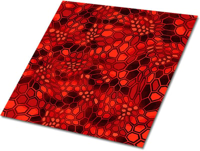 Tulup PVC Tegels - Zeshoeken Vinyl Tegels - 30 cm x 30 cm - Rood Zelfklevende Vinyltegels - 9 stuks - Zelfklevende PVC Tegels - Abstract Plaktegels - Vloer Tegels PVC - Plaktegels keuken en Badkamer