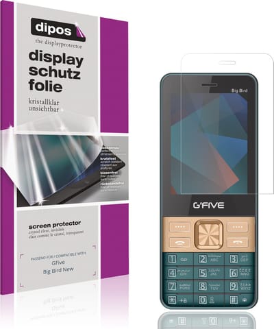 dipos – 4x Beschermfolie geschikt voor GFive Big Bird New | Krasbestendige & heldere Screenprotector Ultra-Thin
