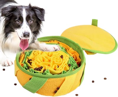 Snuffelmat Hond - Voedermat Puzzel - Mentale Stimulatie - Antislip Onderkant - 50 cm - Oranje