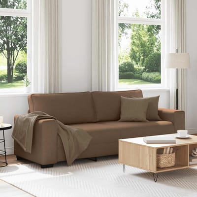vidaXL 3-zitsbank bruin 220x77x82 cm stof