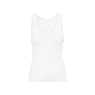 Geribd damestopje Colorful Standard Organic optical white